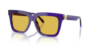 554585 - Transparent Dark Violet with Yellow Lenses