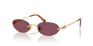 5AK20Y - Gold with Dark Violet Lenses