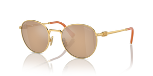 5AK40D - Gold with Light Orange Mirror Silver Lenses