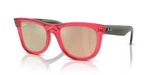 67132O - Transparent Red with Light Gold Lenses