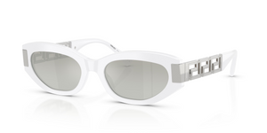 314/6V - White with Grey Mirror Gradient Silver Lenses