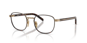 7OE1O1 - Gold/Havana with Clear Lenses