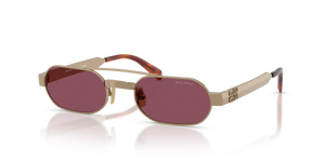 7OE30Y - Brass with Dark Violet Lenses