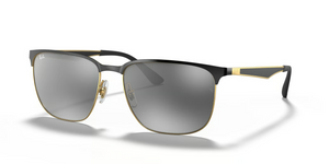 187/88 - Black On Gold with Grey Gradient Mirror Lenses