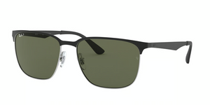 90049A - Black On Silver with Polarized G-15 Green Lenses