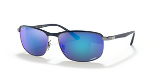 92044L - Blue On Gunmetal with Polarized Grey/Blue Lenses