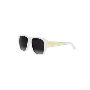 95A1 - Shiny White with Grey Gradient Lenses