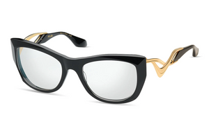DTX438-A-01 Black - Yellow Gold with Clear Lenses