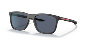 DG009R - Black Rubber with Blue Lenses
