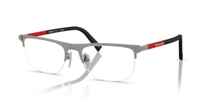 DHG1O1 - Matte Brushed Lead with Clear Lenses