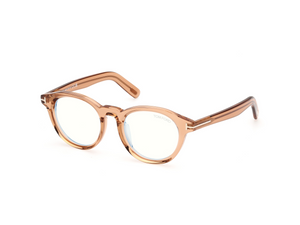 045 - Shiny Light Brown with Clear Lenses