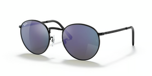 002/G1 - Black with Green Mirror Blue Lenses