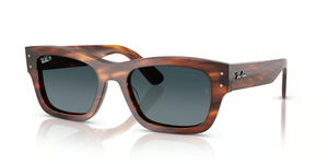 954/S3 - Striped Havana with Polarized Gradient Blue Lenses